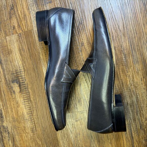 Vintage Continentals Bally Switzerland 9 M Laurence gray leather loafer R626 - Picture 2 of 14